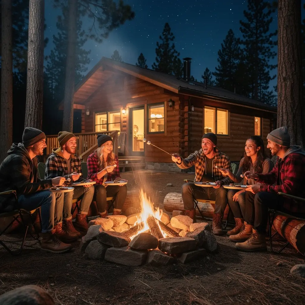 Солнечный свет пробивается сквозь листву, создавая волшебную атмосферу в лесу.